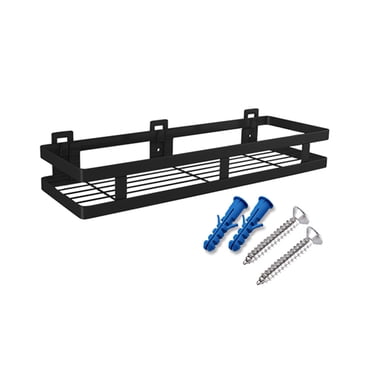 Amdohai Étagère Murale de Rangement en Acier Inoxydable Étagère Noire