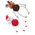 thumbnail image 2 of 2Pcs Pet Cat Plush Toys Interactive Toy Christmas Doll Plaything with Rattan Ball, 2 of 7