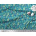 thumbnail image 2 of Soimoi Poly Georgette Fabric Geometric Sign,Clover & Monstera Leaves Printed Craft Fabric by The Yard 52 Inch Wide, 2 of 3