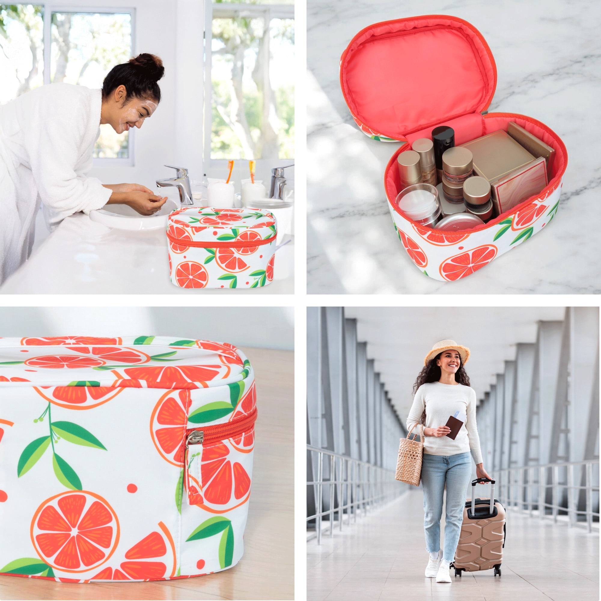 Eqb - Trousse à cosmétiques - LG Train Case Grapefruit - 1 pièce