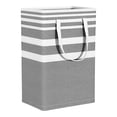 thumbnail image 1 of Ohufall Foldable Fabric Storage Bag Storage Basket Striped Pattern For Dirty Clothes Cotton Quilt Moving Use Laundry Basket Easy To Fold And Carry, 1 of 2