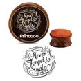 thumbnail image 1 of Printtoo Never Forget To Smile Be Happy Round Wooden Rubber Stamp Scrap-booking Stamps-2 Inch|, 1 of 2