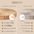 thumbnail image 3 of COZAYH Ensemble de 2 Tables Basses Rondes, Meubles de Salon en Bois, Motif Radial, 3 of 12