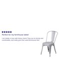 thumbnail image 2 of Commercial Grade 4 Pack Silver Metal Indoor-Outdoor Stackable Chair, 2 of 9