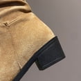 thumbnail image 4 of Aqestyerly Women's Thick Heel Zipper Boots,Oversized Back Zipper Round Toe Ankle Booties HWRETIE, 4 of 9