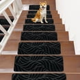 thumbnail image 4 of Stair Treads Non Slip Carpet Rug | Self Adhesive Anti Skid Indoor Step Mats | Washable Polyester | Reusable Grip | Multi-Layer Quiet Soft | 21.6x7.4in | Gray, Black, Beige, Brown | For Home Pet, 4 of 6