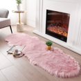 thumbnail image 1 of JOLUSERE Luxury Ultra Soft Faux Fur Area Rugs,3'x5'Fuzzy Faux Fur Rugs for Living Room Bedroom, Pink, 1 of 9