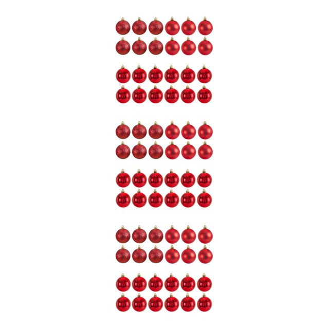Transemion 24pieces Effective Decoration Balls Easy To Christmas Essentials Durable red 3Set