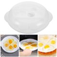 thumbnail image 4 of OFFIGAM Kitchenware Silicone Egg Cooker Microwave Eggs Maker PP White 1Pack for Home Use, 4 of 7