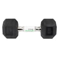 thumbnail image 1 of GoZone Rubber-Coated Hex Dumbbell – Black/Chrome, 1 of 5