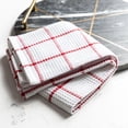 thumbnail image 3 of Fabstyles Cotton Solo Waffle Weave Kitchen Towels, Extra Large Dish Cloths, Super Absorbent and Quick Dry Tea Towels with Hanging Loop, 18x28 Inches, Set of 4, 3 of 5