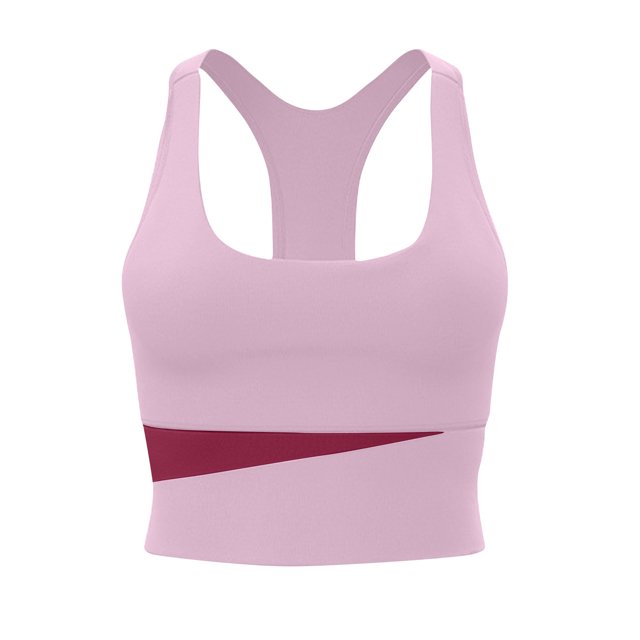 Yuyuzo Sports Bras for Women Wireless Full Coverage Colorblock Seamless Racerback Push up Workout Tank Tops