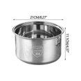 thumbnail image 2 of RRJ Stainless Steel Rice Cooker Inner Pot Replacement, Multifunctional Non-Stick Cooking Pot For Rice Grains Stews Soups, Durable Removable Inner Bowl For Electric Rice Cooker, Universal Fit, 2 of 5