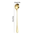thumbnail image 2 of Lksixu Long Handle Stainless Steel Mixing Spoon Coffee Spoon Ice Cream Spoon Ice Tip Round Spoon Kitchen Gadgets, 2 of 2