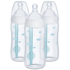 NUK Smooth Flow Anti-Colic Bottle, Blue Clouds
