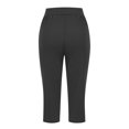 thumbnail image 3 of Plebaso Pantalons Capri pour Femmes Taille Haute Croisée Pantalons de Yoga Décontractés Raccourcis avec Poches, 3 of 7