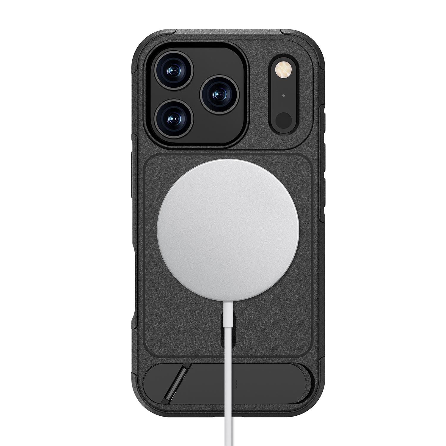 Blu Element Étui Armour Ultra MagSafe avec Kickstand Noir pour iPhone 17 Pro
