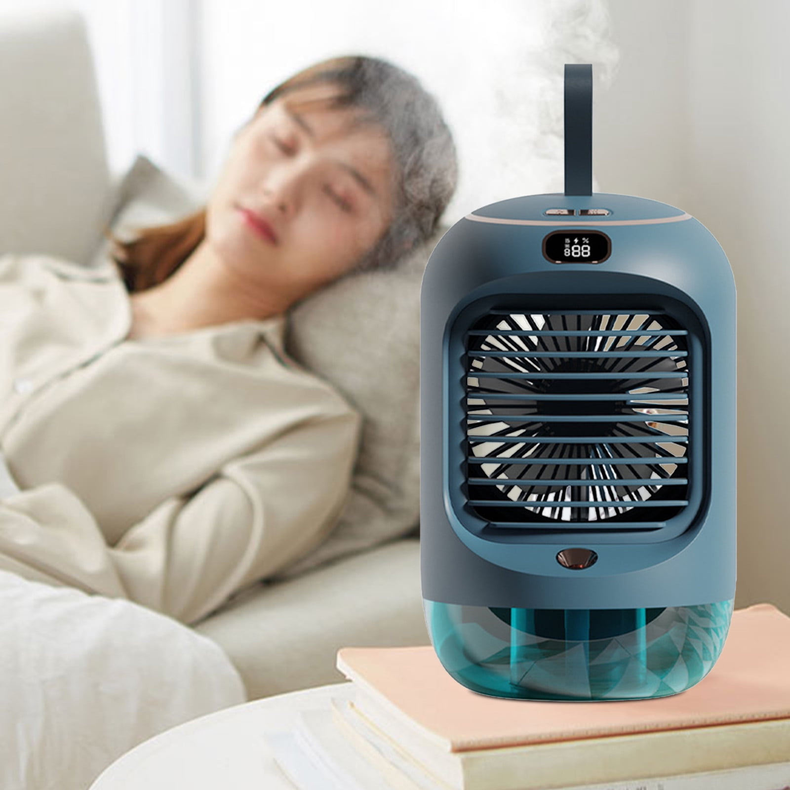 Wamans Portable Air Conditioner Portable Conditioner Usb Chargeable Conditioner with 3-Speed , Humidifier And for Home Office Bedroom
