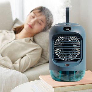 Wamans portatif Air Conditionneur Portable Conditionneur Usb Conditionneur rechargeable avec 3-Speed , Humidificateur et pour la chambre à coucher du bureau d'intérieur