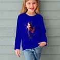 thumbnail image 5 of RXIRUCGD Chemises à Manches Longues pour Filles, Col Rond Mignon, Blouses Décontractées Élégantes (Bleu, Taille : 7 Ans), 5 of 5