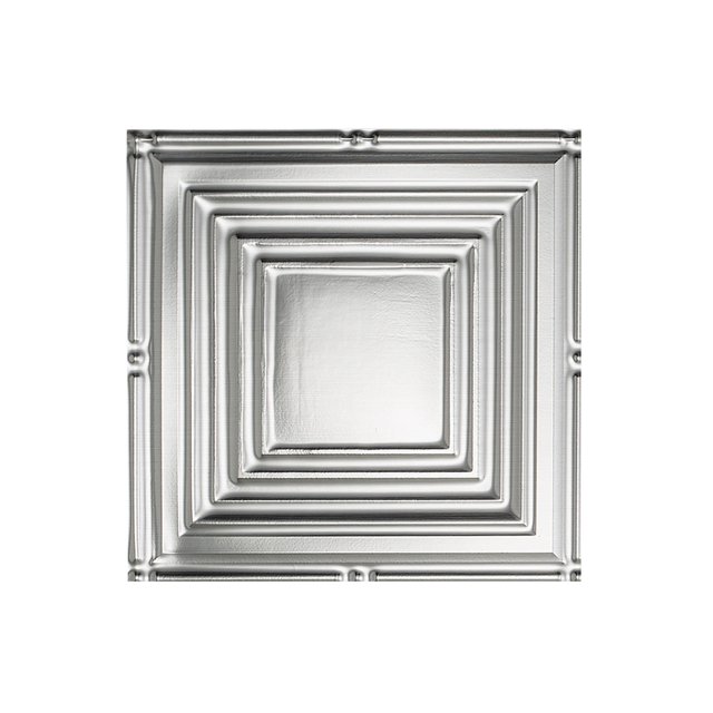 Fasade Easy Installation Portrait Brushed Aluminum Glue Up Ceiling Tile/ Ceiling Panel (12" X 12" Sample)