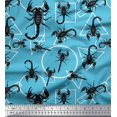 thumbnail image 1 of Soimoi Cotton Poplin Fabric Geometric Shapes & Scorpion Insects Print Fabric by Yard 56 Inch Wide, 1 of 1