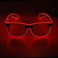 thumbnail image 1 of Light up El Wire Neon Rave Glasses Glow Flashing LED Sunglasses Costumes For Party, EDM, Halloween, 1 of 4