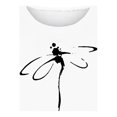 thumbnail image 4 of Pompotops T-shirt Mode Imprimé Ample pour Femmes Manches 3/4 Mi-Longueur Blouse Col Rond Tops Décontractés Liquidation, 4 of 4