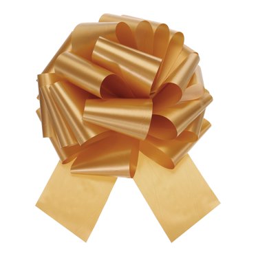 Unique Bargains 12 Inch Giant Large Pull Bow Big Metallic Car Bows Ribbon for Wedding Presents Gift Wrapping, Gold