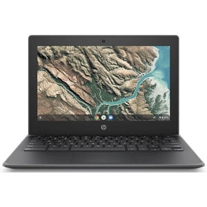 Refurbished (Good) HP Chromebook 11.6 HD Laptop (AMD A4-9120C, 4GB RAM, 32 GB eMMC, Chrome OS) - Black (16W64UT#ABA, Refurbished)