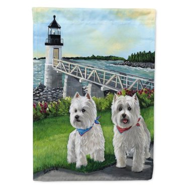 Carolines Treasures PPP3230GF 11 x 0.01 x 15 in. Westie Schooner & Annie Garden Flag