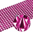 thumbnail image 4 of Unique Bargains 2 Yards Sew Stitch on Cone Spikes Studs, 12Rows Plastic Flat Back Spike Rivet Punk Trim Ribbon, Rose Red, 4 of 6