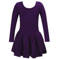 thumbnail image 1 of Cowsor Justaucorps de Base à Manches Longues pour Filles avec Jupe, Robe Tutu de Danse Ballet pour Enfant, 1 of 4