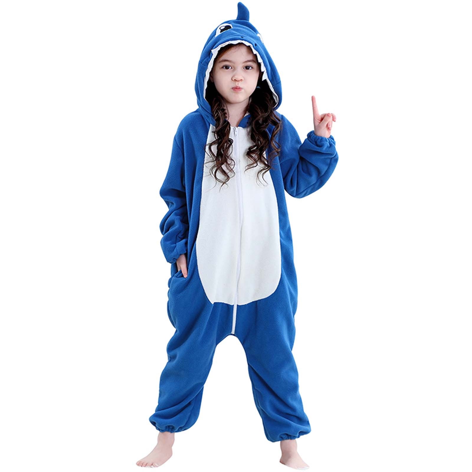 Lovzfmll Toddlers Boys Girls Halloween Party Pajamas Jumpsuit, Fleece Long Sleeve Hooded Animal Onesie, Cute Cosplay Costume For 3-12 Years