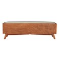 thumbnail image 4 of Alpine Furniture Banc de Rangement en Bois Flynn en Acorn-White, 4 of 5