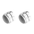 thumbnail image 1 of Baohd Multi-Couleur Double Tour PU Cuir Large Bracelet Manchette Hommes Accessoire Blanc 2Set, 1 of 6