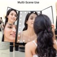 thumbnail image 3 of Ideal Gift for Women: Natural & Flawless Makeup Lighted Makeup Mirror with 22 Upgraded LED Lights, Slim Tri-Fold Design, Touch Control Dimmable Brightness, Magnifying Trifold Vanity Mirror, 3 of 5