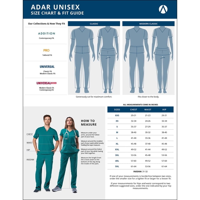 Adar Universal Mens Scrubs - Drawstring Tapered Leg Scrub Pants