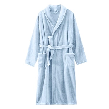 XZNGL Womens Fashion Robe Bathrobe Lengthening Keep Warm Lapel Same Style For Men And Women Long Sleeve