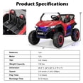 thumbnail image 4 of 12V 2-Seater Kids Ride On UTV RC Electric Vehicle Suspension w/ Lights & Music, 4 of 10