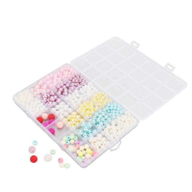 Imitation Pearls Bead, Widely Used Imitation Pearls Hand Eye Collaboration Skills With 24 Grids Plastic Box For Cell Phone