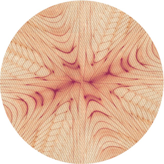 Ahgly Company Tapis Rond Lavable en Machine Intérieur Transitionnel Orange Pastel, 5 Pieds Rond