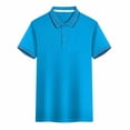 thumbnail image 1 of LSLJS T-Shirts pour Hommes Col Rabattu Manches Courtes Chemise Décontractée Unie Sport Séchage Rapide Chemise Manches Courtes Col en V pour Hommes et Femmes, Cadeaux pour Hommes, 1 of 1