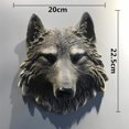 thumbnail image 3 of kurtrusly Exquisite Animal Head Wall Sculpture Ornament Handcrafted Resin Statue Wolf Large 1Set, 3 of 6