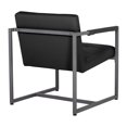 thumbnail image 4 of Studio Designs Home Camber Modern Small Accent Chair, Black Leather/Pewter Grey, 4 of 6
