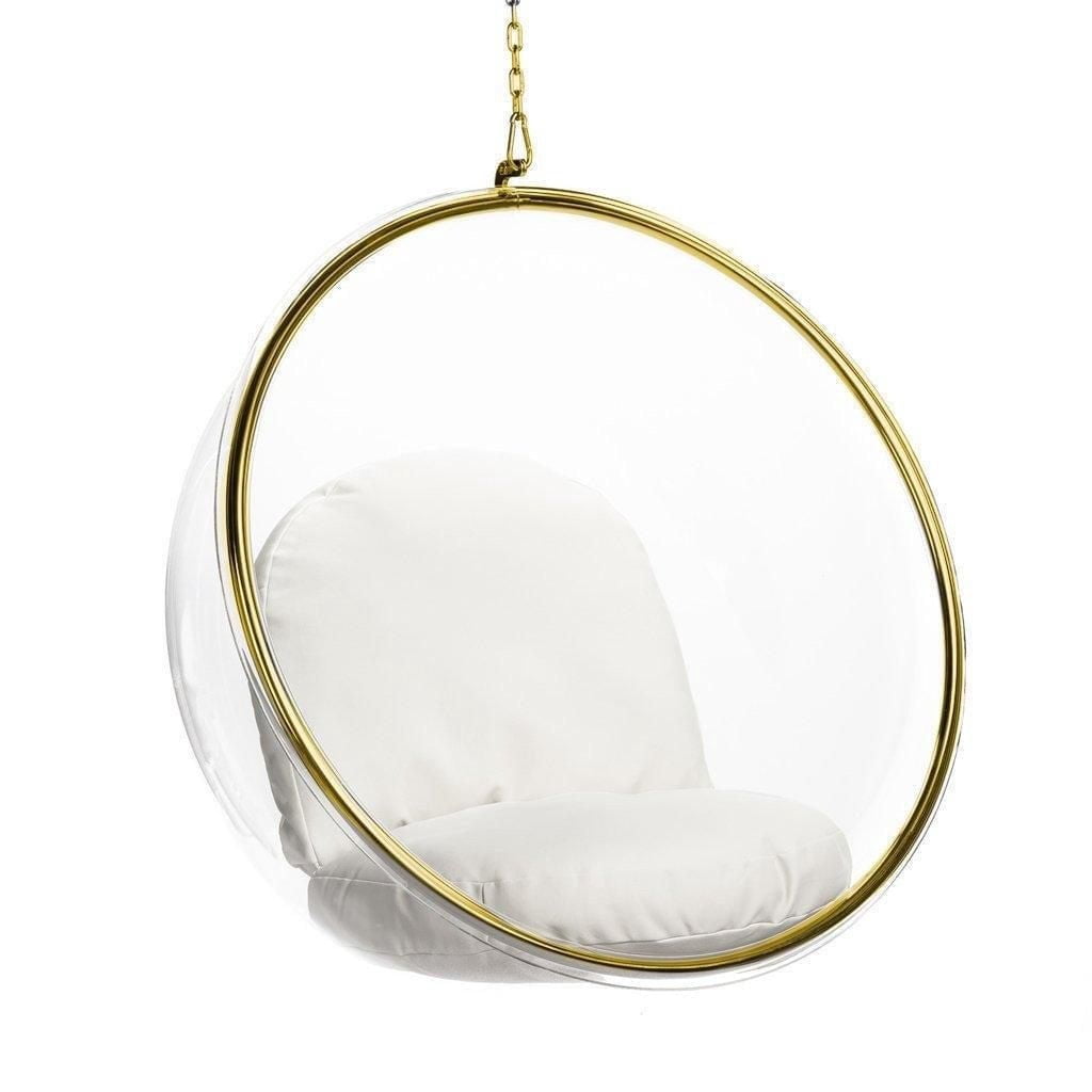 Fauteuil suspendu, chaîne en or