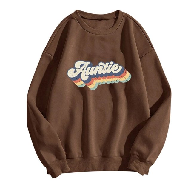 MesaSe Womens Casual Manches Longues Graphiques Tee-Shirts Sweat-Shirts à Col Rond Pulls pour Femmes