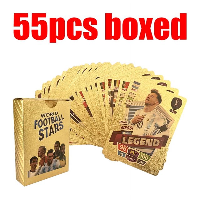 27-55Pcs Ballsuperstar Colour Card Star Limited Edition Signature Series Trading Football Player Card Children's Fan Gift Pack
