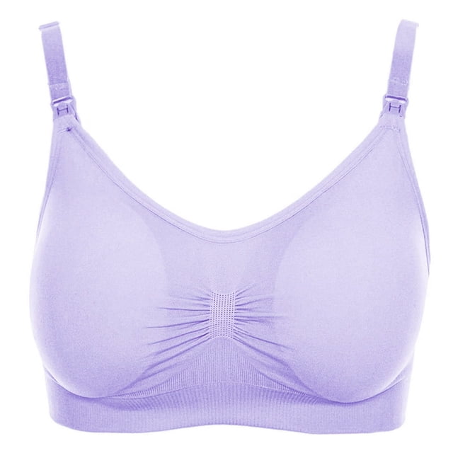 Women‘s Bra Wireless Maternity Seamless Front Buckle Breastfeeding Bra With Pads Plus Size