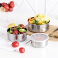 thumbnail image 4 of Cehvom Stainless Steel Mixing Bowl Set with Clear Plastic Lids (5 Piece), 4 of 8